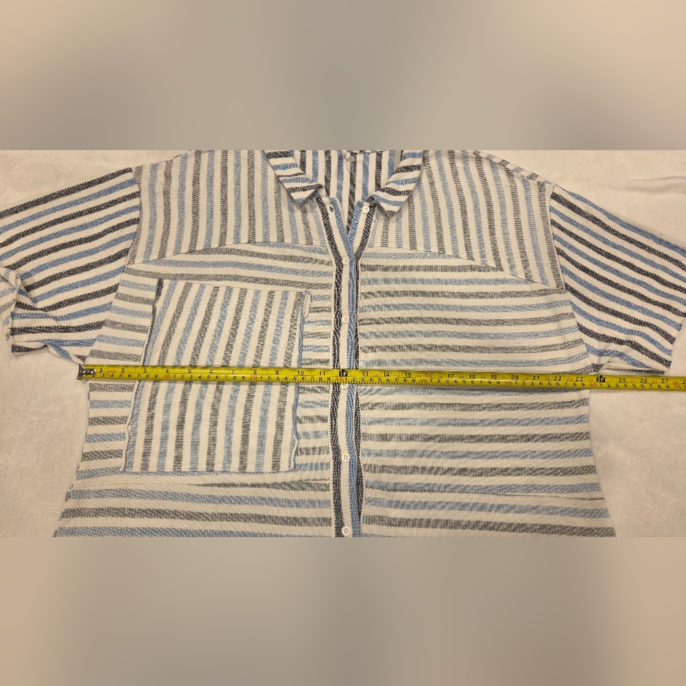 Free People Striped Button-Up Romper Size M. - Picture 10 of 15